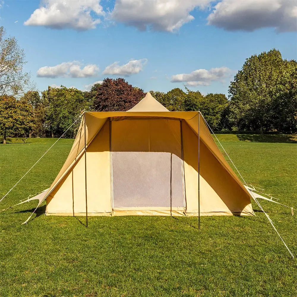 canvas glamping yurt dutch bell tent with awning porch boutique camping