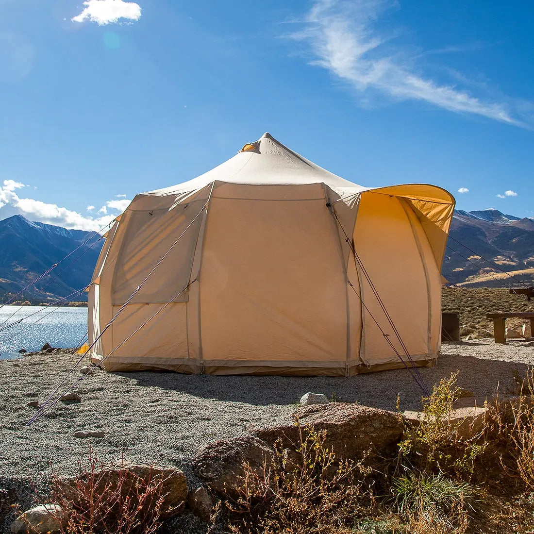 Luna yurt canvas glamping bell tent boutique camping