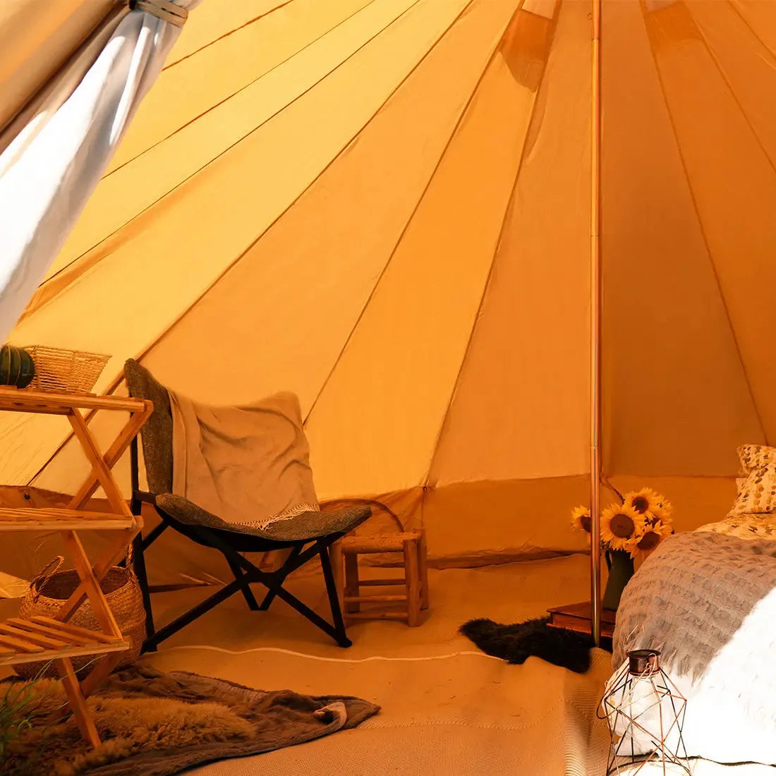 boutique camping CLASSIC CAMPING BELL TENT TIPI GLAMPING CANVAS
