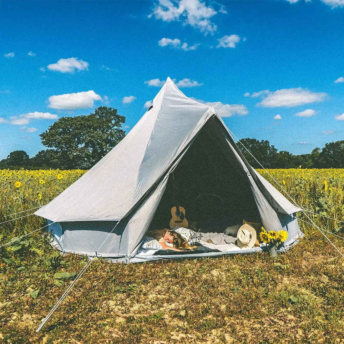 boutique camping CLASSIC CAMPING BELL TENT TIPI GLAMPING CANVAS