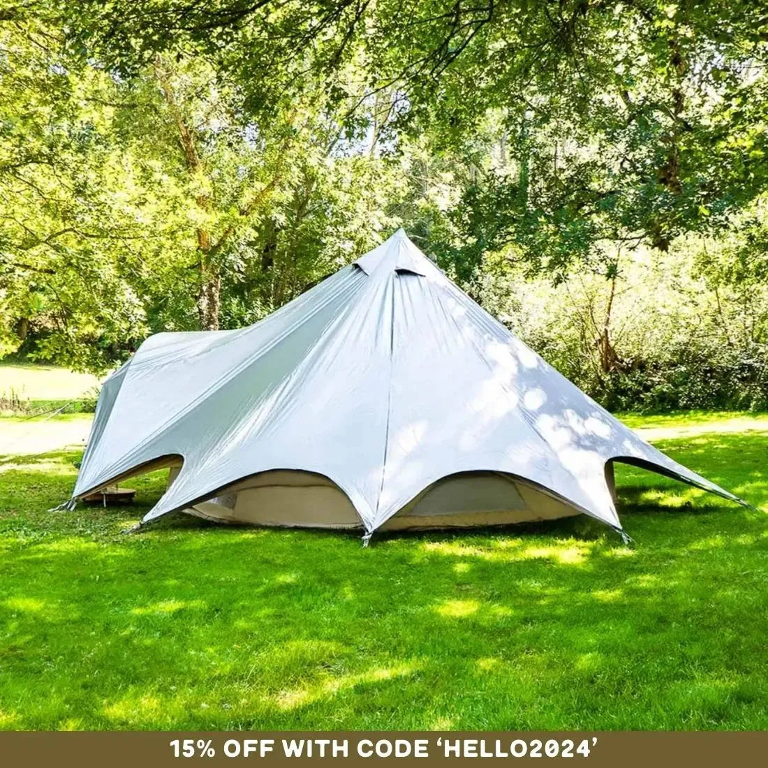 boutique camping bell tent porch curved canopy awning glamping bell tent