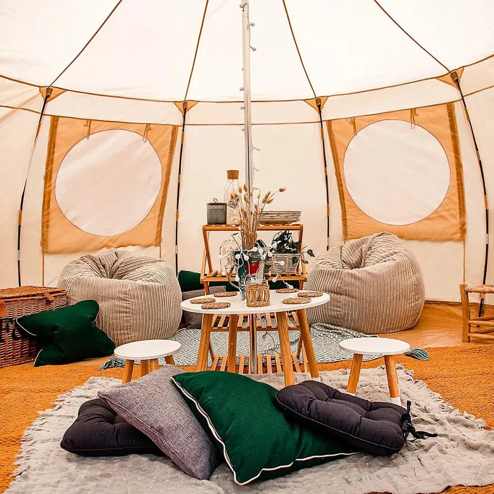 Luna yurt canvas glamping bell tent boutique camping