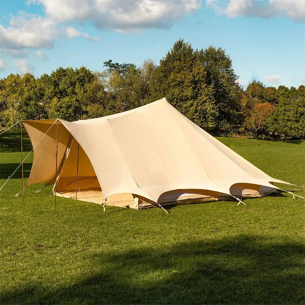 canvas glamping yurt dutch bell tent with awning porch boutique camping