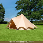 boutique camping bell tent porch curved canopy awning glamping bell tent