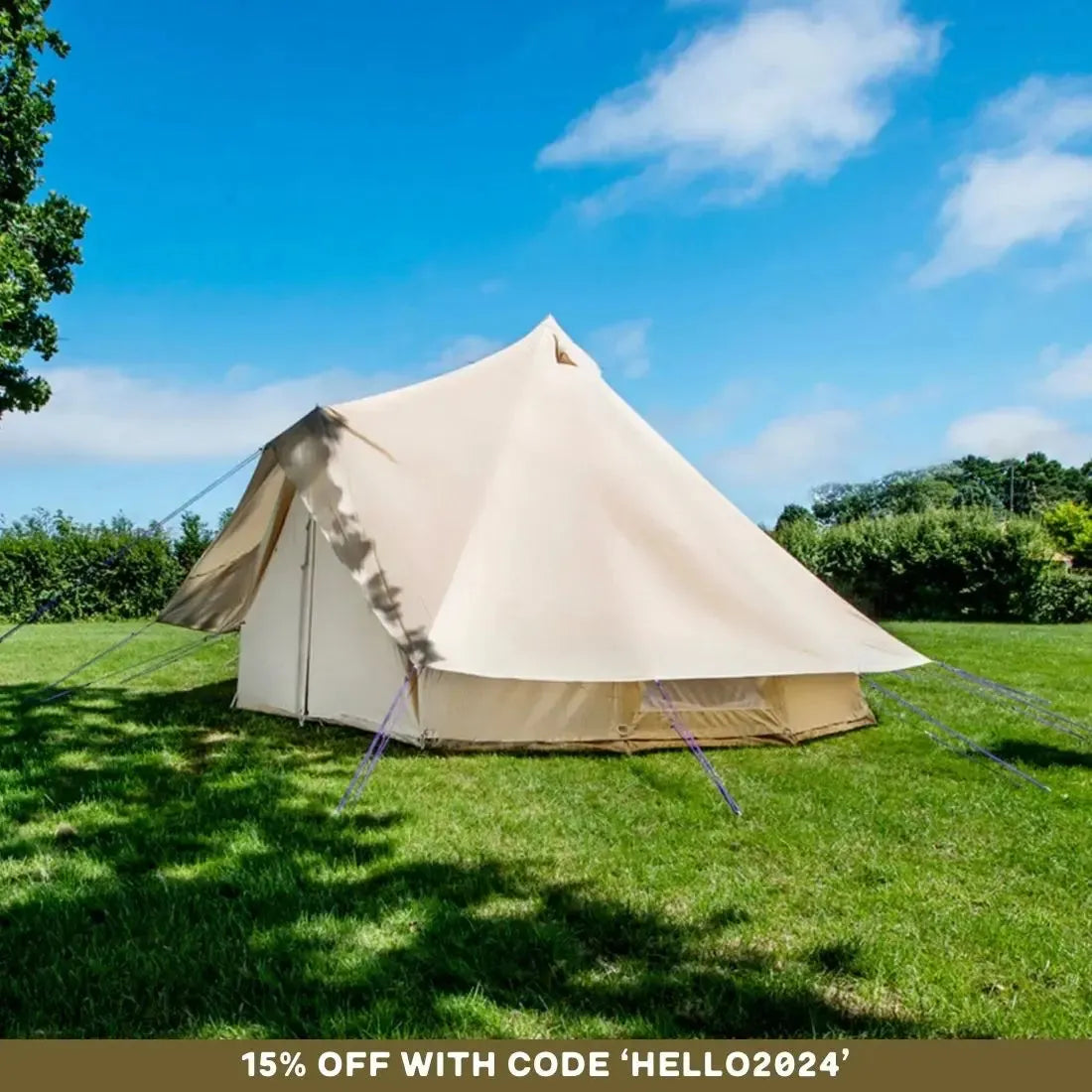 boutique camping bell tent porch curved canopy awning glamping bell tent
