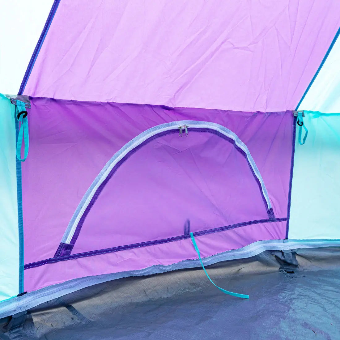 rainbow multi colour classic bell tent tipi double quad multi door canvas festival glamping boutique camping