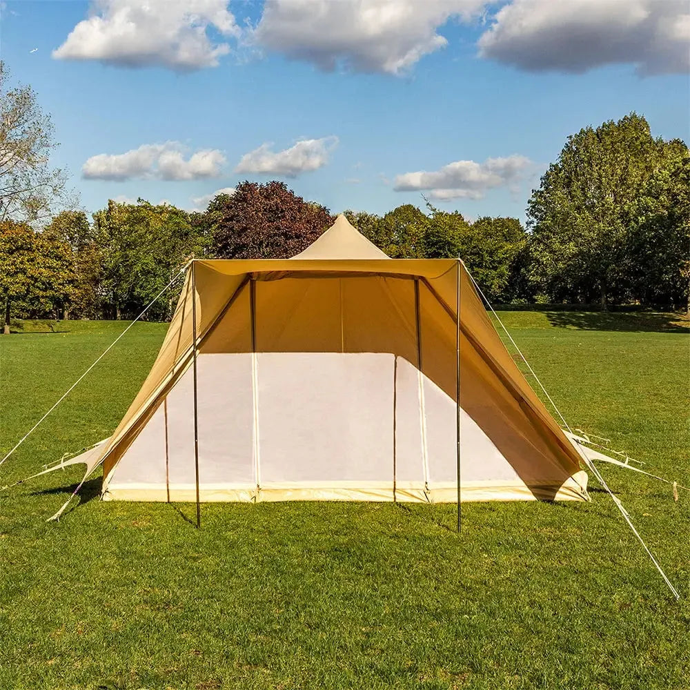 canvas glamping yurt dutch bell tent with awning porch boutique camping
