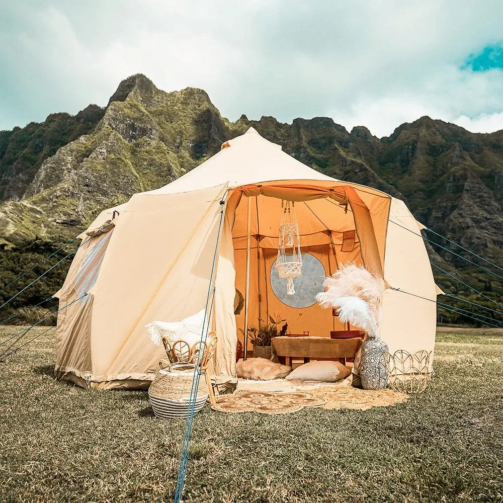 Luna yurt canvas glamping bell tent boutique camping