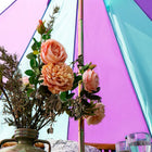 rainbow multi colour classic bell tent tipi double quad multi door canvas festival glamping boutique camping