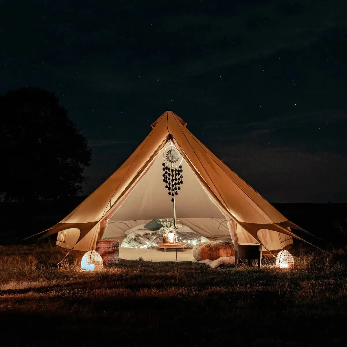 bell tent plus tent glamping boutique camping canvas tipi