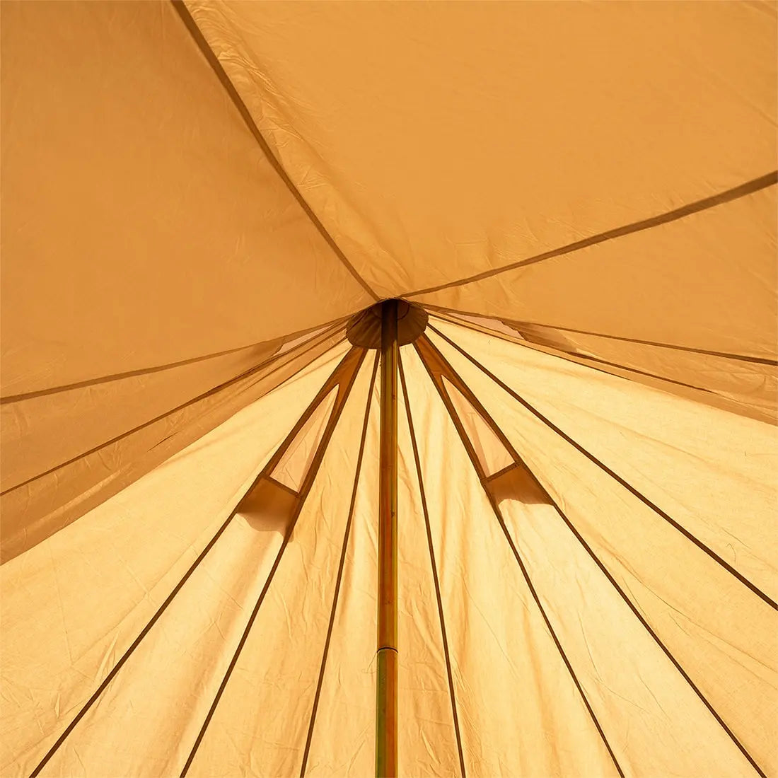 5M Classic Bell Tent 100% Cotton 285GSM Double Door - Coffee - Boutique Camping Tents