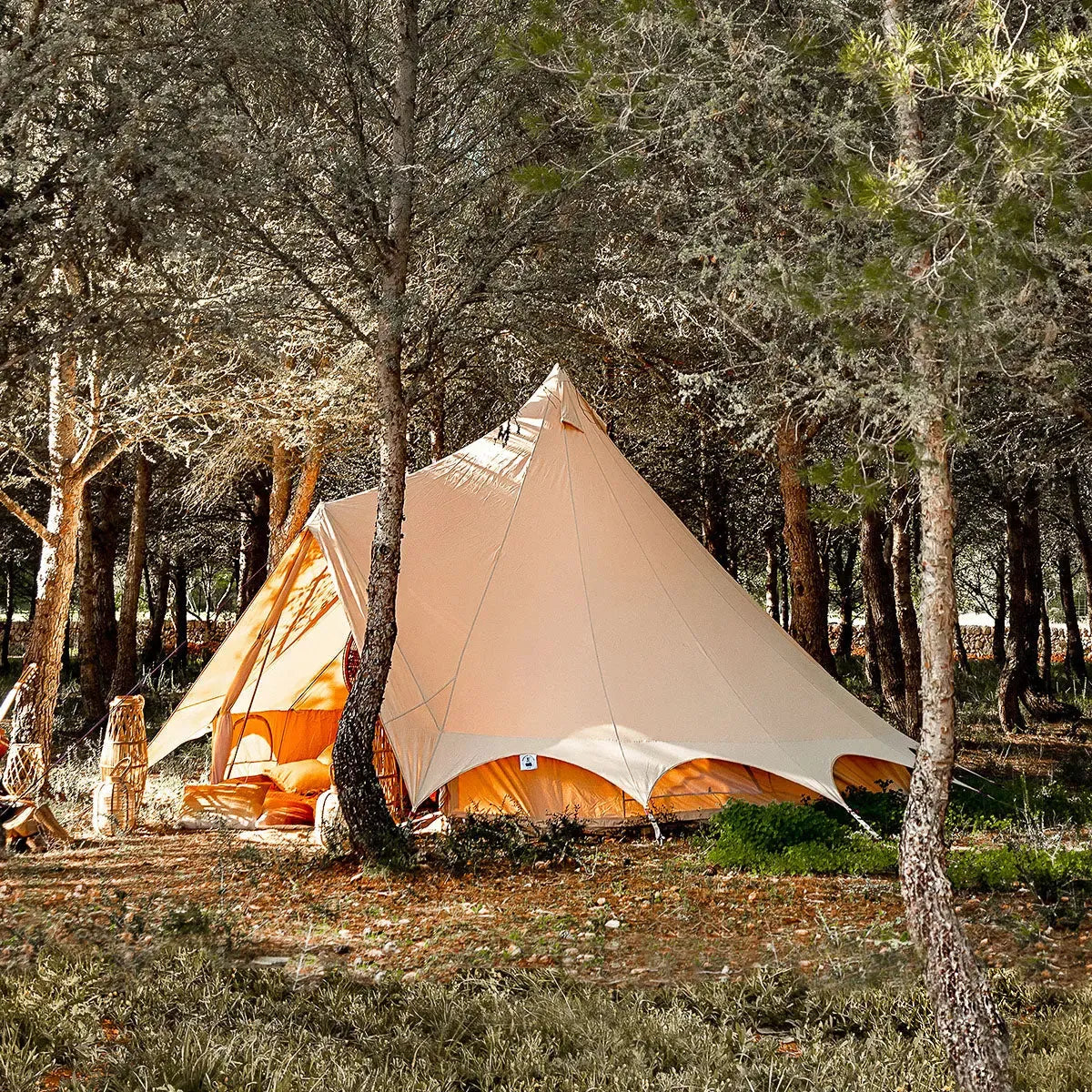 bell tent plus tent glamping boutique camping canvas tipi
