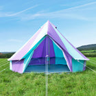 rainbow multi colour classic bell tent tipi double quad multi door canvas festival glamping boutique camping