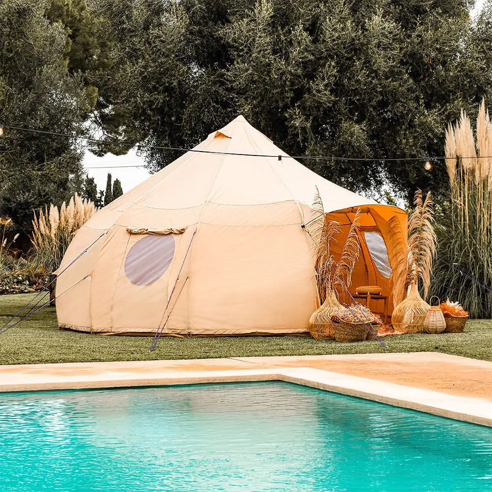 Luna yurt canvas glamping bell tent boutique camping