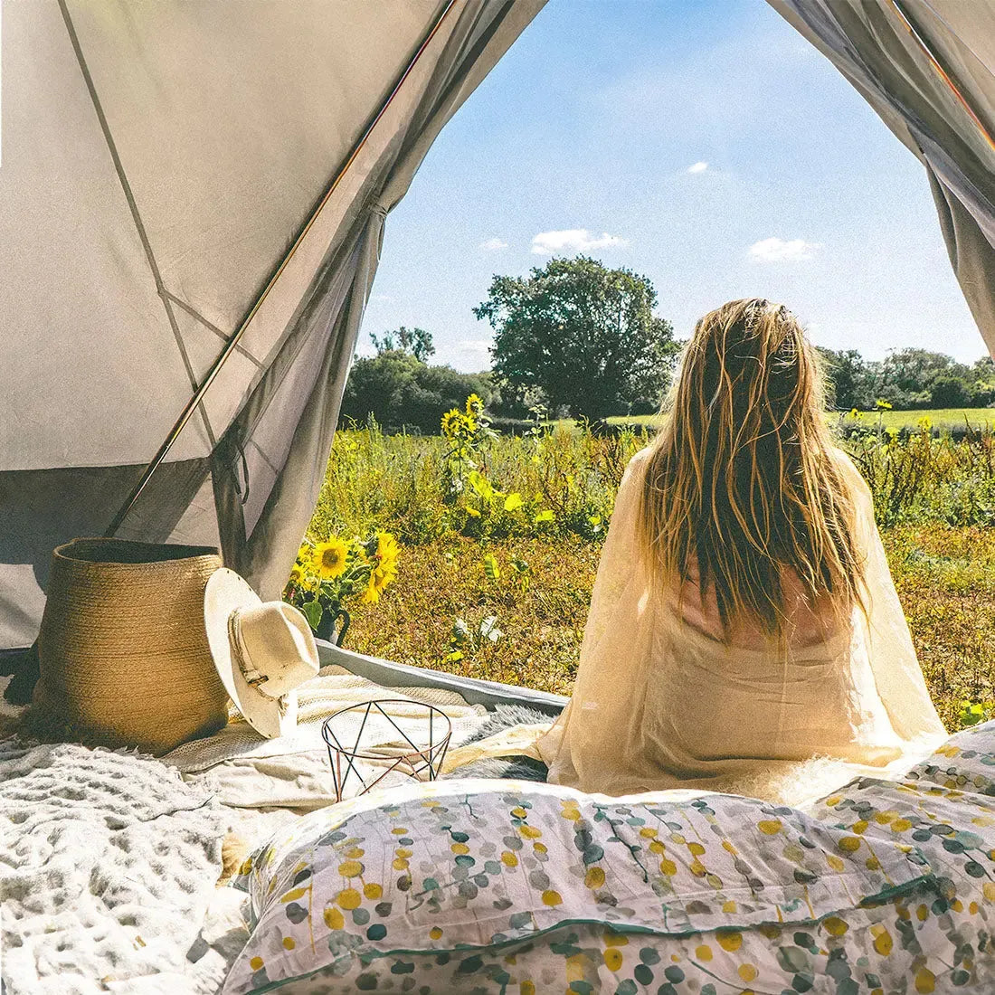 boutique camping CLASSIC CAMPING BELL TENT TIPI GLAMPING CANVAS