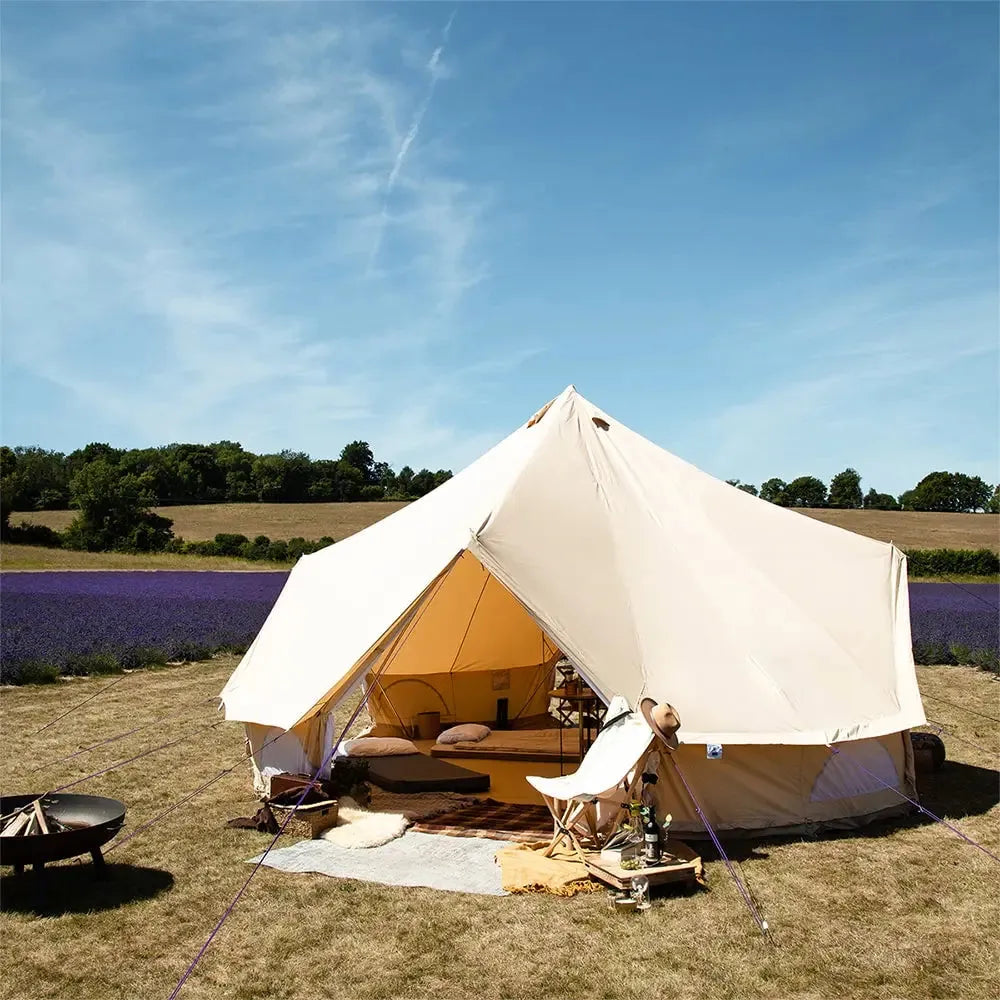 classic bell tent tipi double quad multi door canvas glamping boutique camping