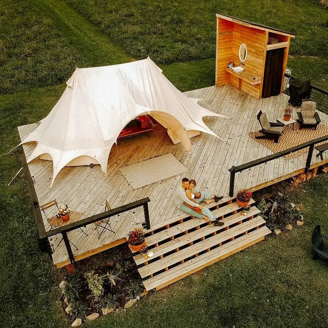 canvas star bell emperor large bell tent tipi boutique Camping glamping
