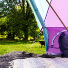 rainbow multi colour classic bell tent tipi double quad multi door canvas festival glamping boutique camping