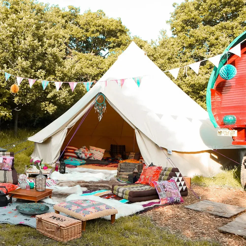 boutique camping CLASSIC CAMPING BELL TENT TIPI GLAMPING CANVAS