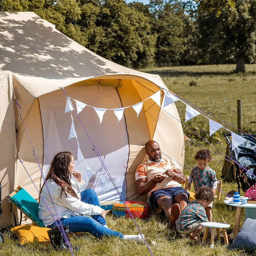 Luna emperor large yurt canvas glamping bell tent boutique camping  family with kids