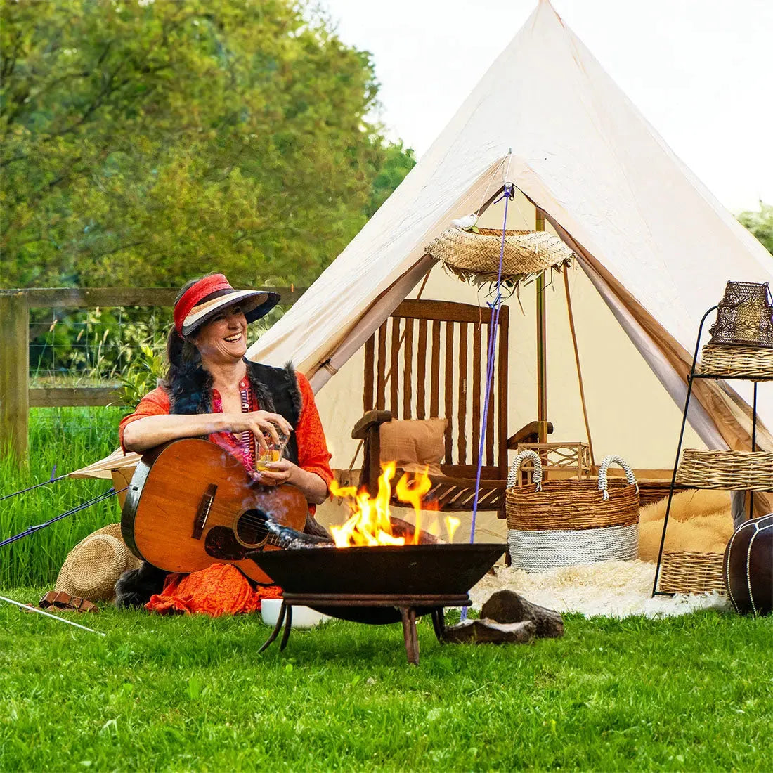boutique camping CLASSIC CAMPING BELL TENT TIPI GLAMPING CANVAS