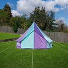 rainbow multi colour classic bell tent tipi double quad multi door canvas festival glamping boutique camping