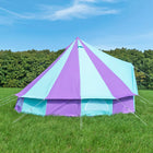 rainbow multi colour classic bell tent tipi double quad multi door canvas festival glamping boutique camping