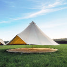 5M Classic Bell Tent 100% Cotton 285GSM Double Door - Coffee - Boutique Camping bell Tents