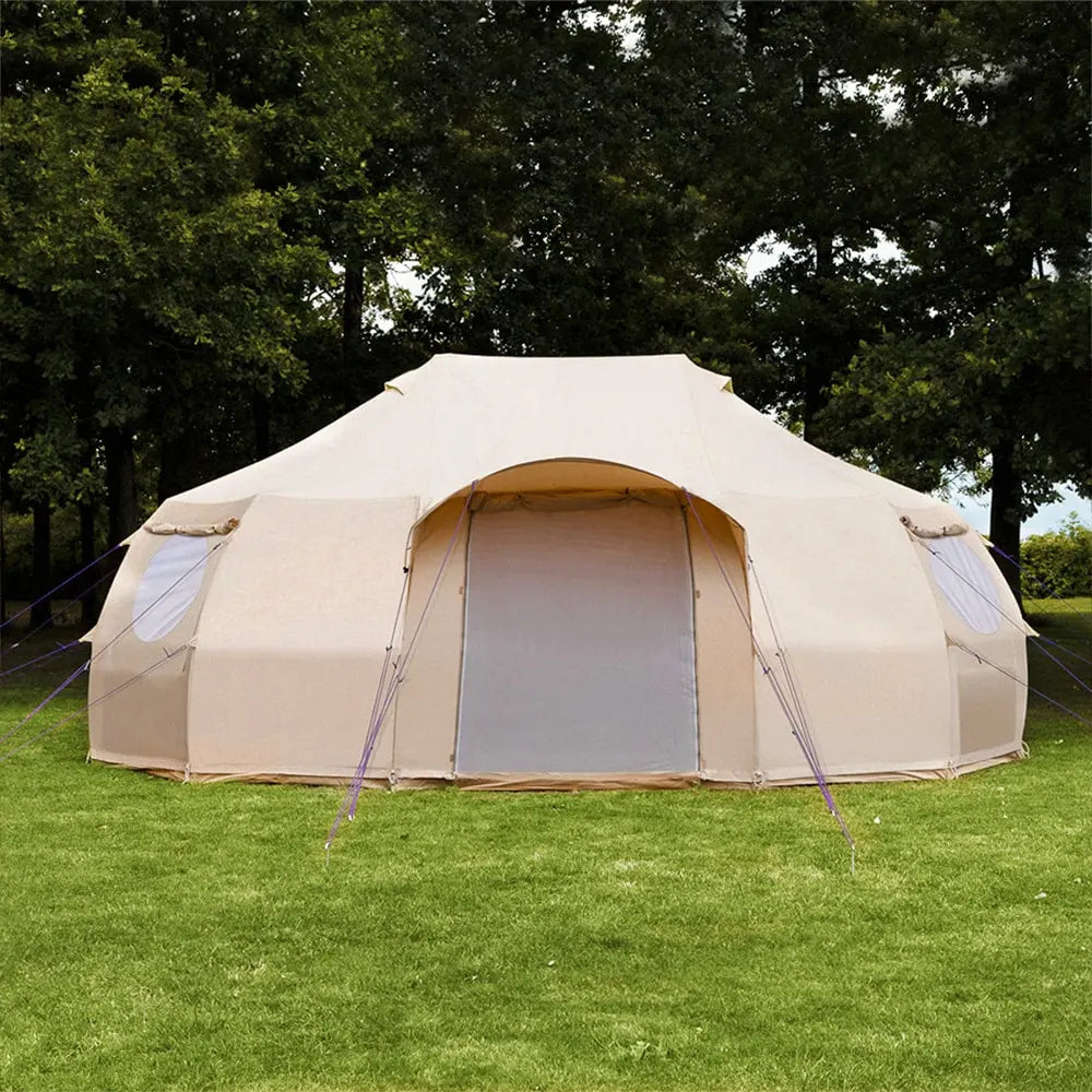 Luna emperor large yurt canvas glamping bell tent boutique camping  family with kids