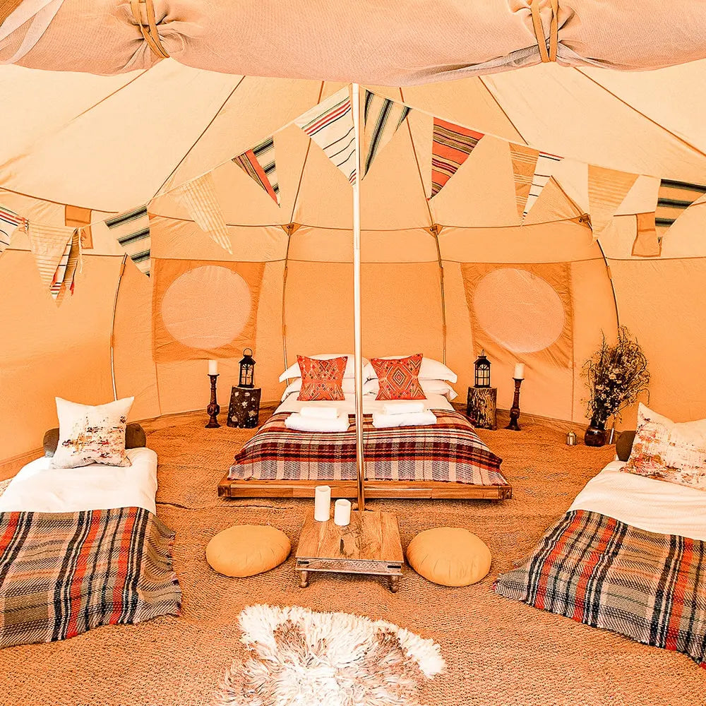Luna yurt canvas glamping bell tent boutique camping