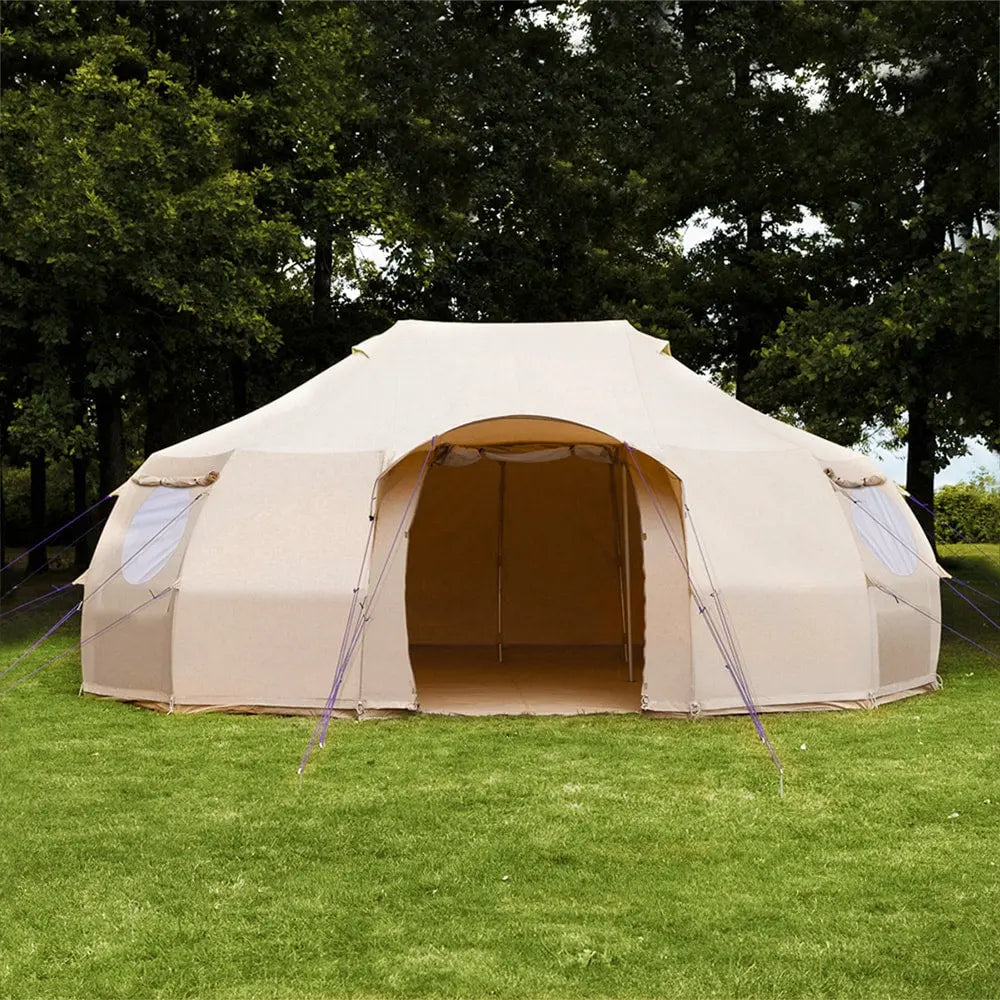 Luna emperor large yurt canvas glamping bell tent boutique camping  family with kids