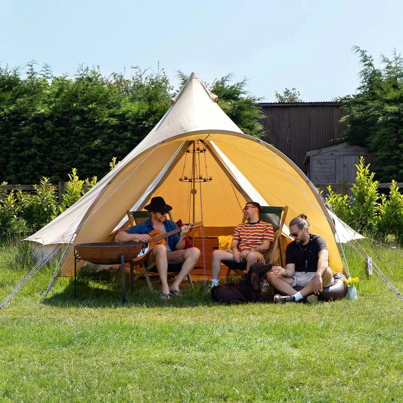 boutique camping bell tent porch curved canopy awning glamping bell tent