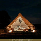 bell tent plus tent glamping boutique camping canvas tipi