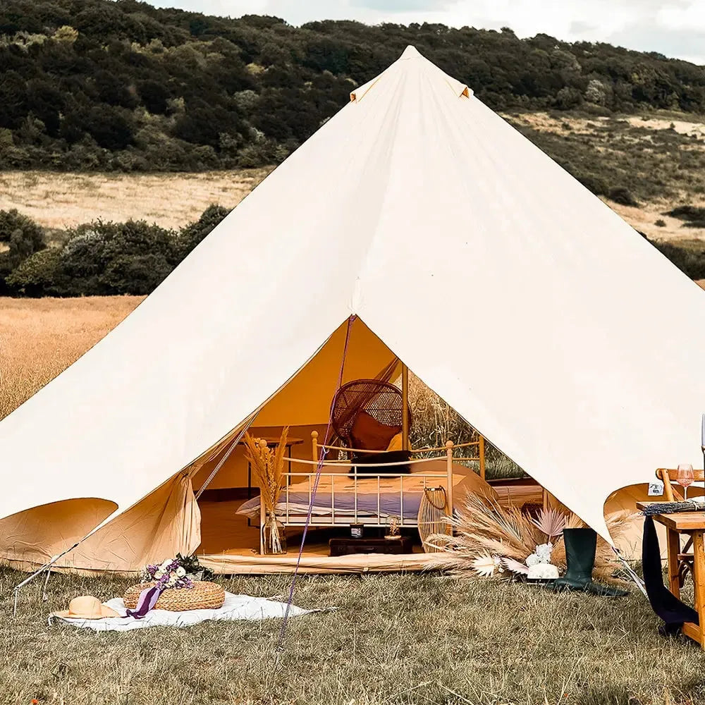 bell tent plus tent glamping boutique camping canvas tipi