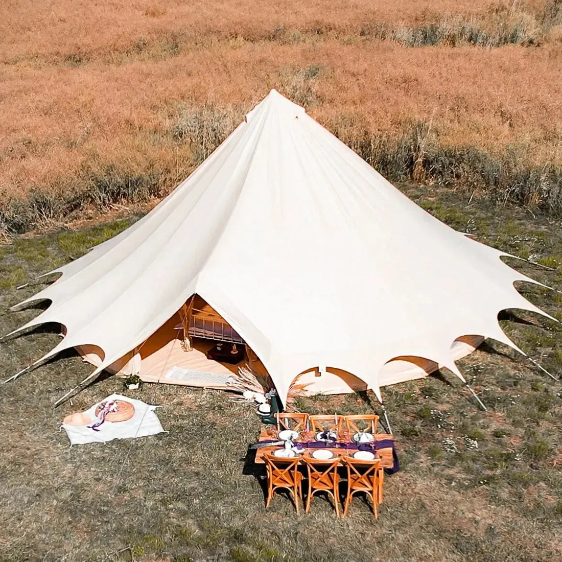 bell tent plus tent glamping boutique camping canvas tipi