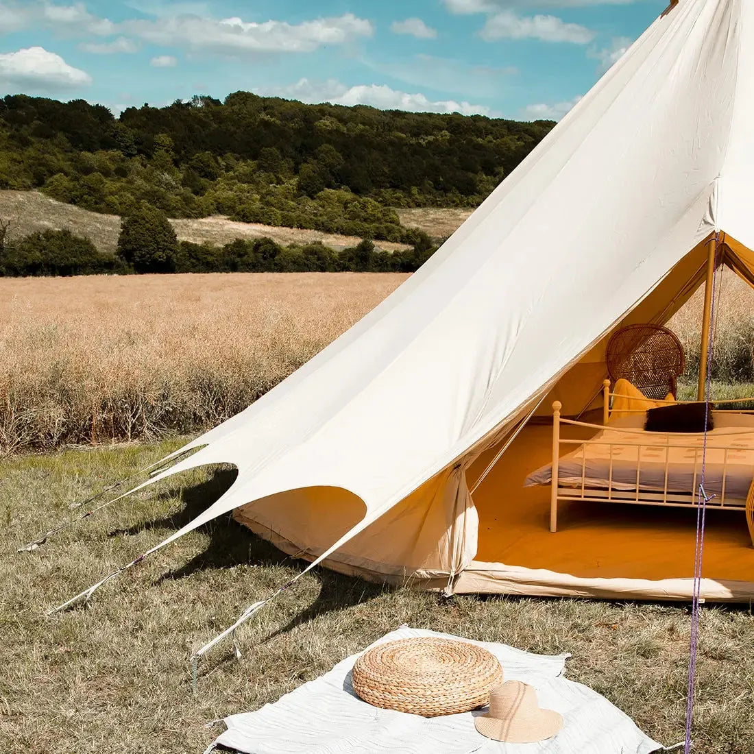 bell tent plus tent glamping boutique camping canvas tipi