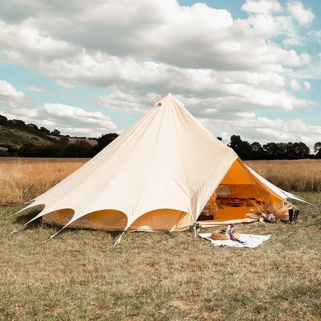 bell tent plus tent glamping boutique camping canvas tipi