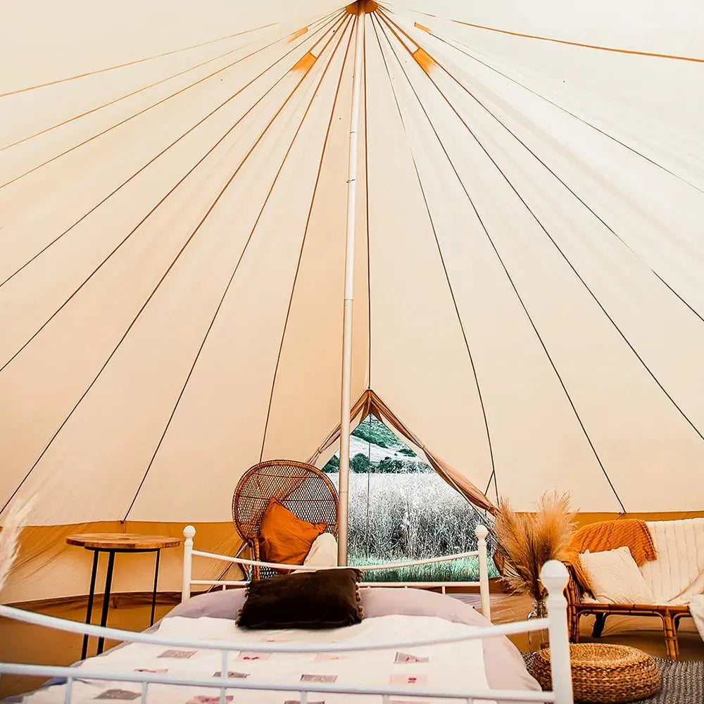 bell tent plus tent glamping boutique camping canvas tipi