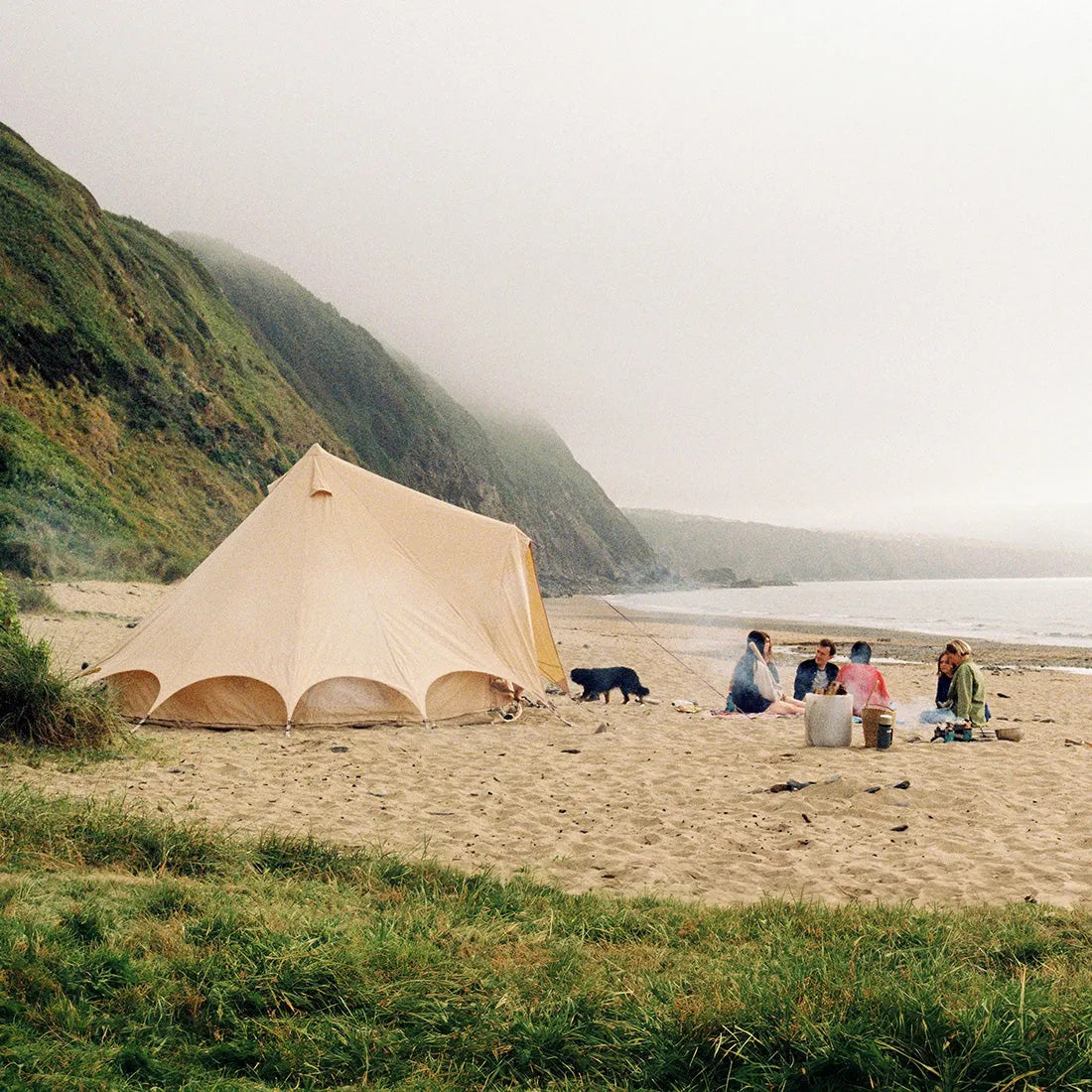UK CAMPING ON BEACH BOUTIQUE CAMPING