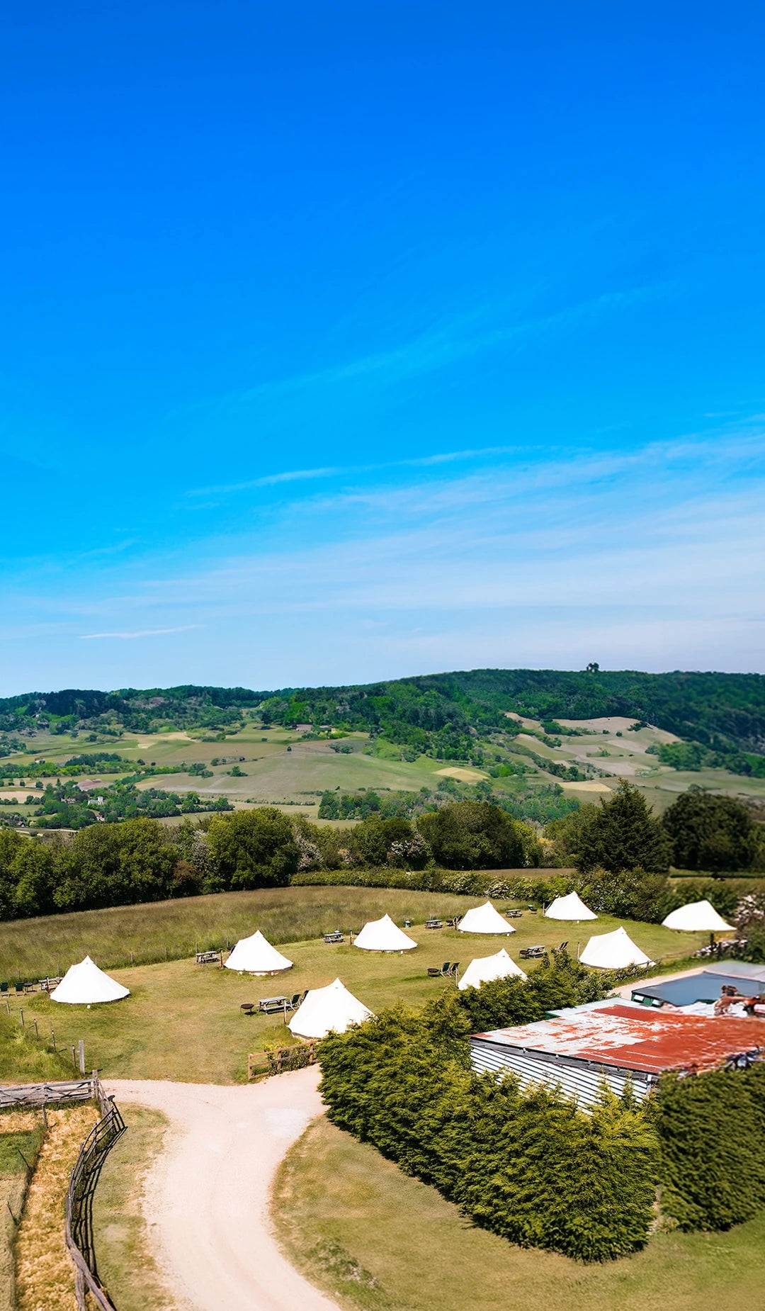 Boutique Camping Classic Bell Tents Home Farm Glamping Field