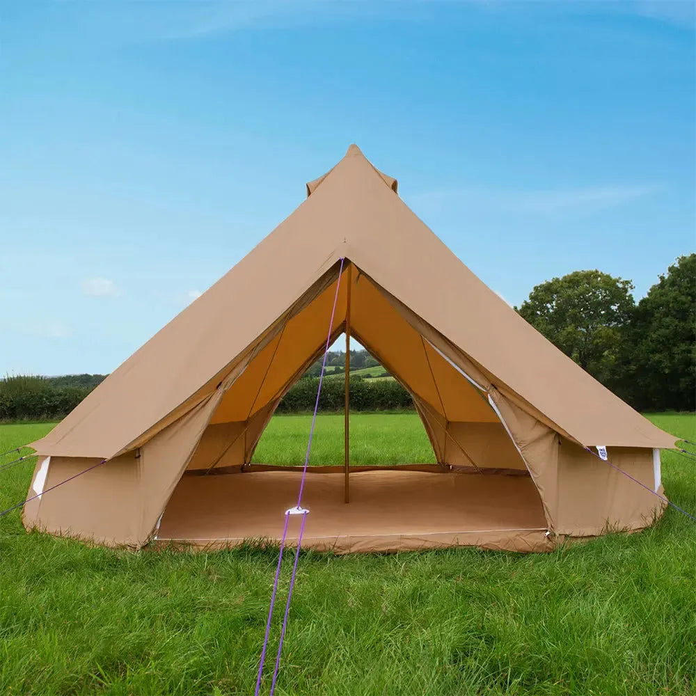 Classic Bell Tent Cotton Double Door 5m - coffee 100% cotton Classic Bell Tent Cotton Double Door 5m - coffee 100% cotton