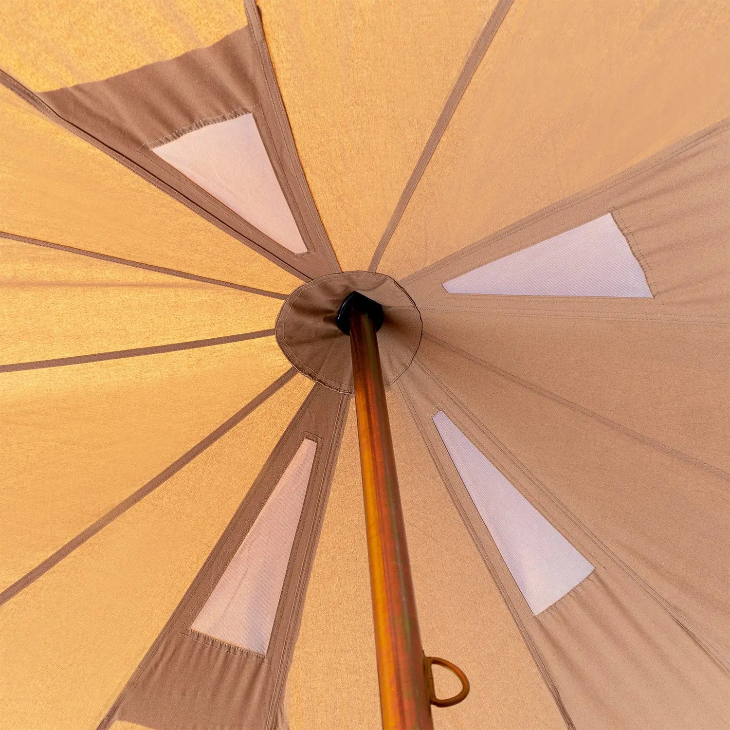 5M Classic Bell Tent 100% Cotton 285GSM Double Door - Coffee - Boutique Camping bell Tents