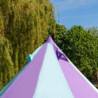 rainbow multi colour classic bell tent tipi double quad multi door canvas festival glamping boutique camping