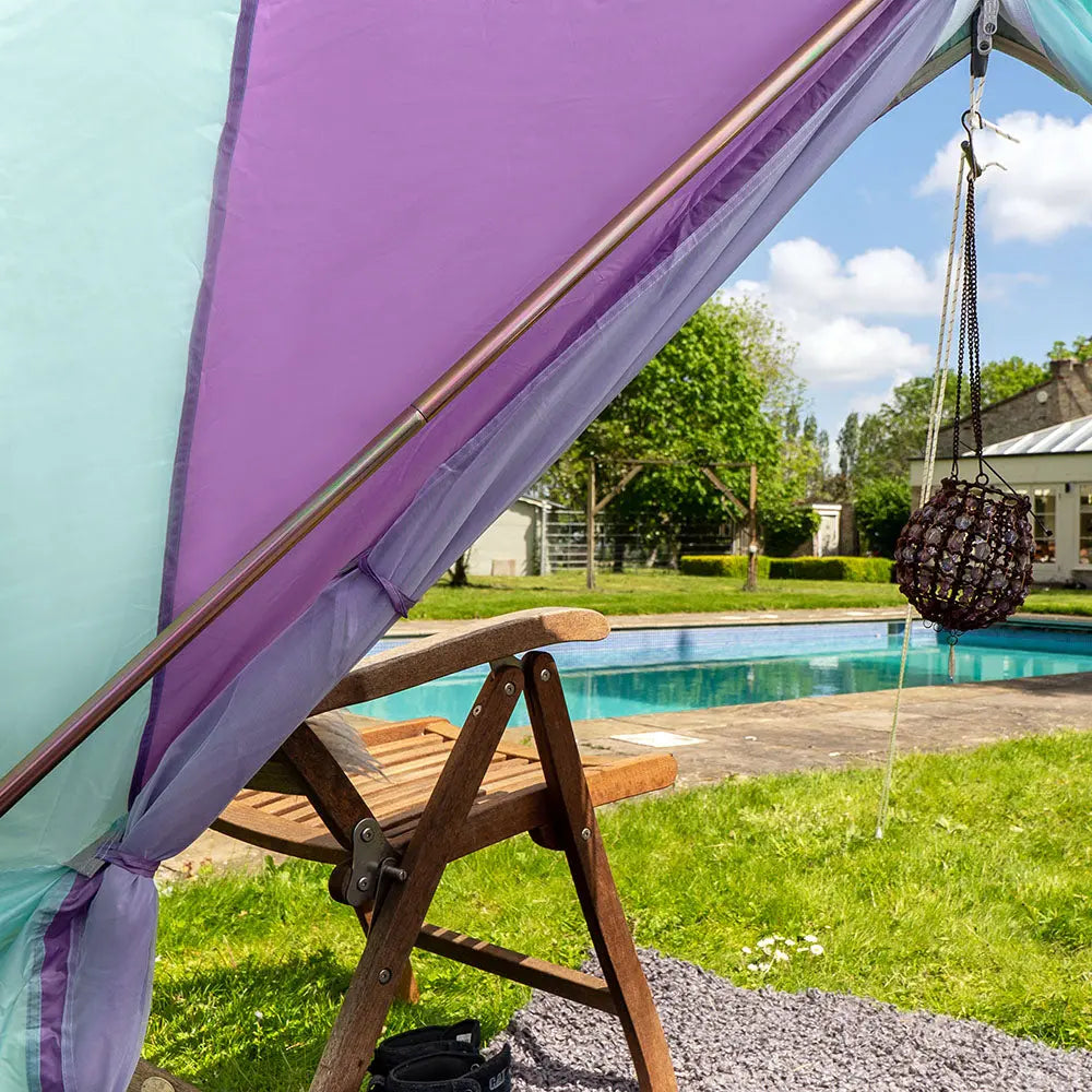 rainbow multi colour classic bell tent tipi double quad multi door canvas festival glamping boutique camping