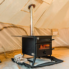 pizza oven wood burning stove glamping boutique camping tent glamping