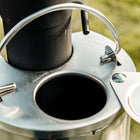 boutique camping wood burning stove accessory kettle water heater glamping