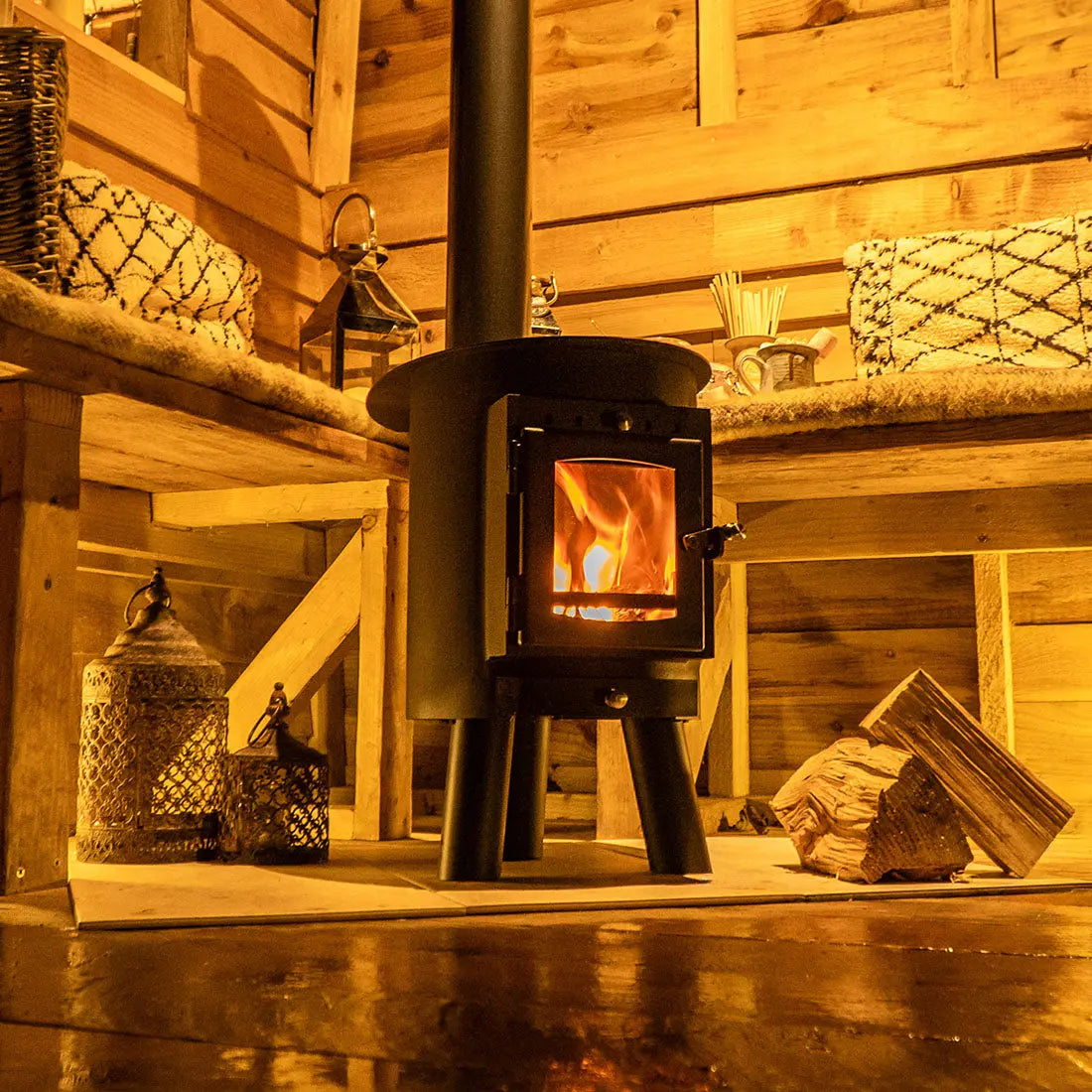 Glamping Wood Burning Stove Boutique Camping