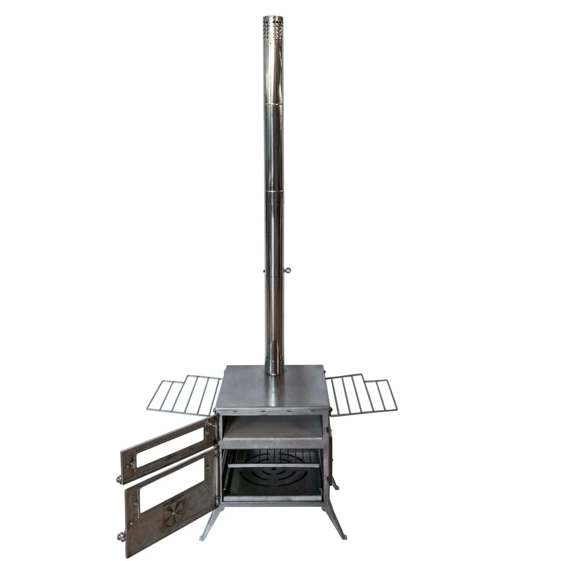 wood pizza oven burning stove boutique camping heater cover bell tent temperature gauge glamping