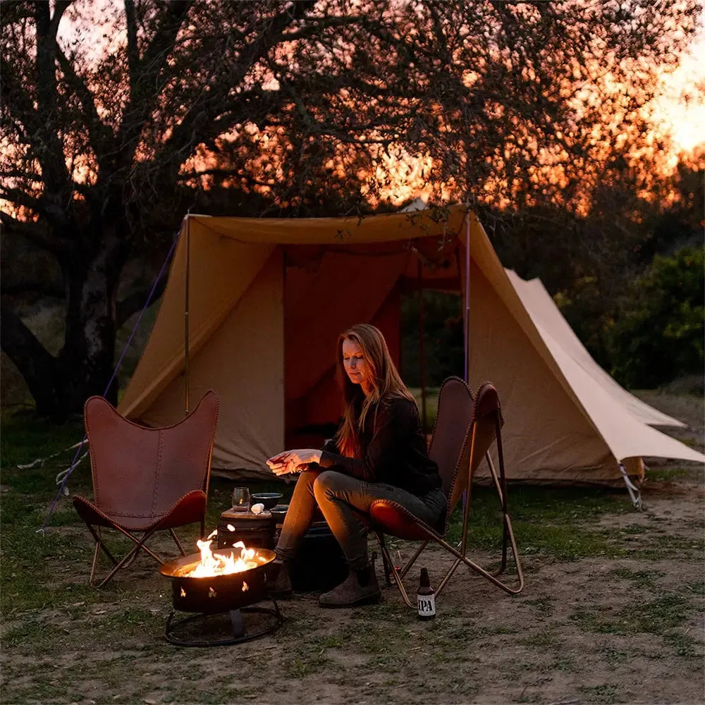 canvas glamping yurt dutch bell tent with awning porch boutique camping