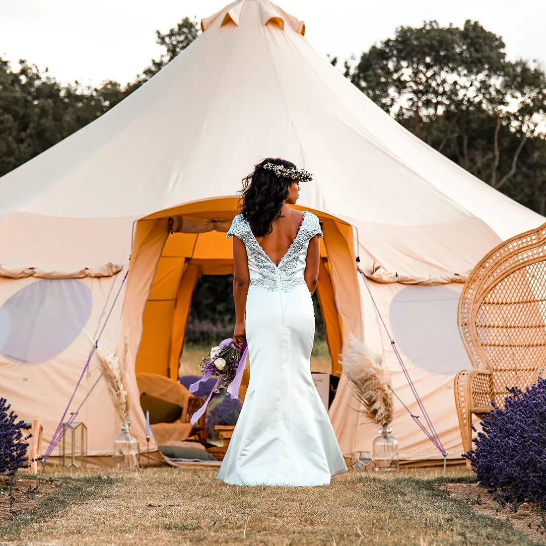 Luna yurt canvas glamping bell tent boutique camping